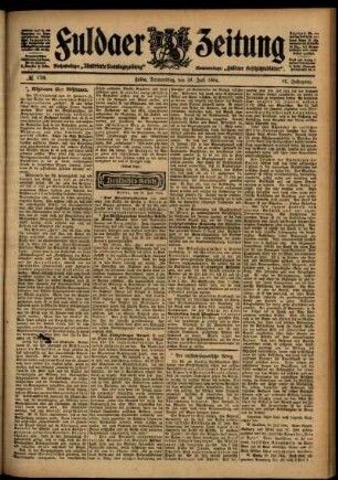 Ausgabe vom Donnerstag, den 28. Juli 1904.