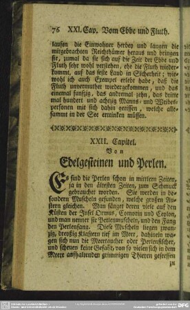 XXII. Capitel. Von Edelgesteinen und Perlen