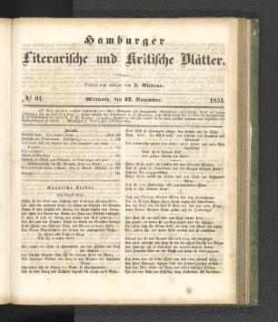 No. 91. 12. November 1851
