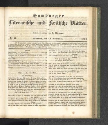 No. 91. 12. November 1851