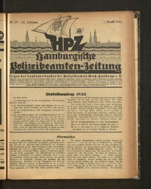 Nr. 15 / 22. Jahrgang 1. August 1932