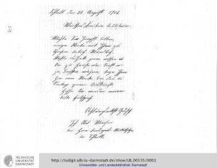 Einzelbrief von n., Johannes an Brülisauer, Bertha