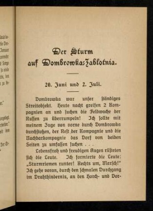 183-189, Der Sturm auf Domnrowka-Zablotnia