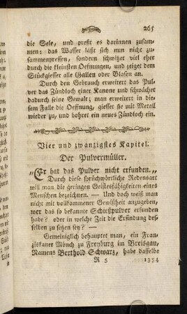 265-285, 24. Kap. Der Pulvermüller. - 25. Kap. Die Porcelanfabrike