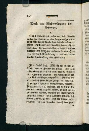 166-171, Regeln zur Wiedererlangung der Gesundheit