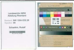 Entnazifizierung Rudolf Schaefers , geb. 26.12.1907 (Lehrer)