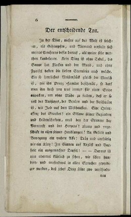 Der entscheidende Ton.