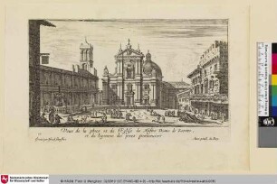 Veuë de la place et de l'Eglise de Nostre Dame de Lorette
