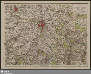 Wanderkarte der Umgegend v. Leipzig