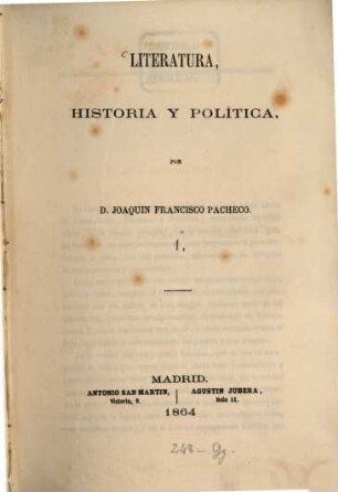 Literatura, historia y política, 1