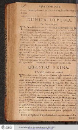 DISPUTATIO PRIMA.