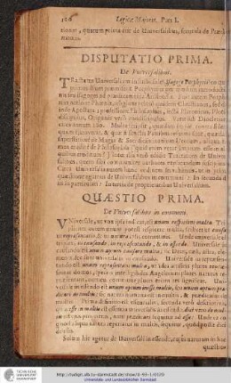 DISPUTATIO PRIMA.