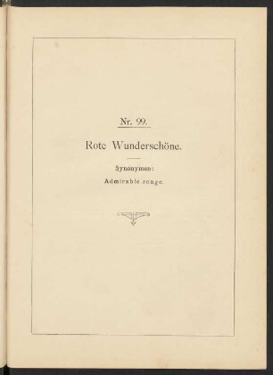 Nr. 99. Rote Wunderschöne