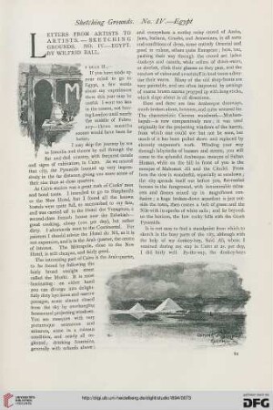 2: Letters from artists to artists, sketching grounds [4], Egypt