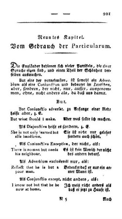 Neuntes Kapitel. Vom Gebrauch der Particularum.