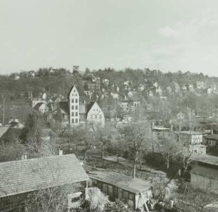 Dresden-Loschwitz. Stadtteilansicht von Südwesten