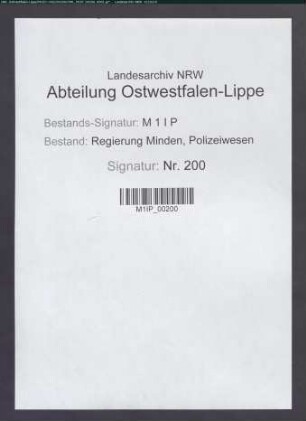 Amtsführung des Bürgermeisters Dieckmann, Minden