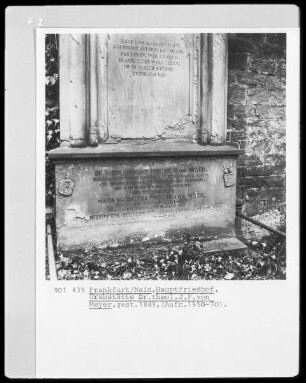 Grabstätte Doktor Johann Friedrich von Meyer