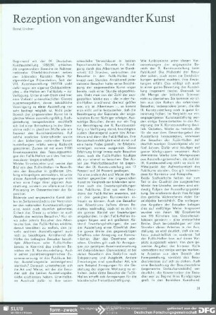 Rezeption von angewandter Kunst