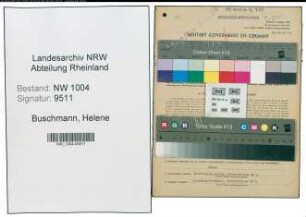 Entnazifizierung Helene Buschmann , geb. 13.05.1901 (Kontoristin)
