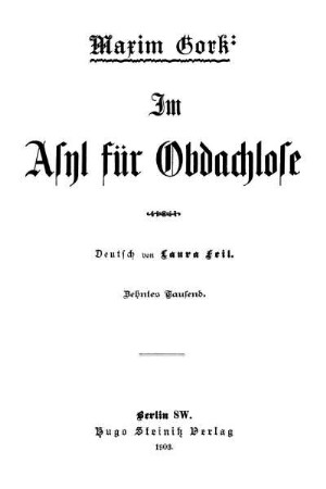 Im Asyl für Obdachlose