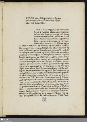 De septem peccatis mortalibus, i.e. Lumen animae, Titulus 75