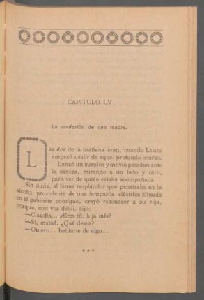 Capítulo LV - La confesión de una madre.