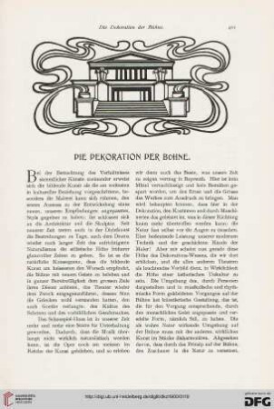 Die Dekoration der Bühne