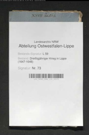 Kriegsdrangsale des Amtes Sternberg