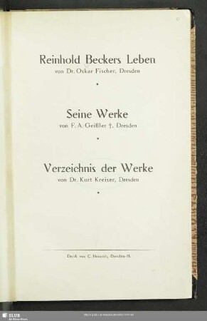 Reinhold Beckers Leben
