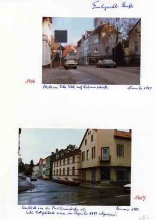 Freiligrathstraße. - Blick von Ecke Wall auf Krummestraße. - Einblick von der Paulinenstraße aus