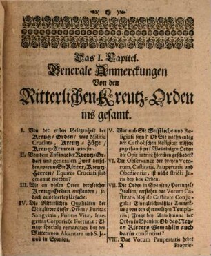 Anmerkungen von dem Ritterlichen Johanniter-Orden