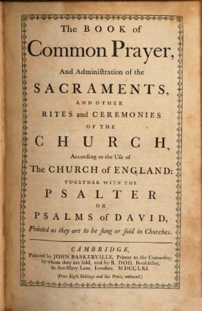 The book of common prayer