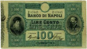 Geldschein, 100 Lire, 6.9.1881