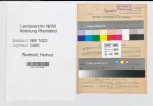 Entnazifizierung Helmut Berthold , geb. 12.07.1908 (Rechnungsfuehrer)