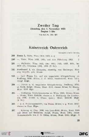 Zweiter Tag: Dienstag, den 7. November 1933, Beginn 3 Uhr