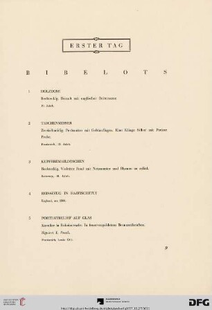Erster Tag (Nr. 1-157)