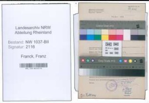 Entnazifizierung Franz Franck , geb. 28.11.1899 (Lehrer)