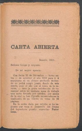 Carta abierta