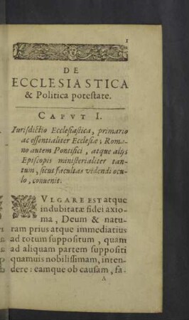 De ecclesiastica & Politica potestate.