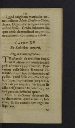 Caput XV. de Reditibus Imperii.