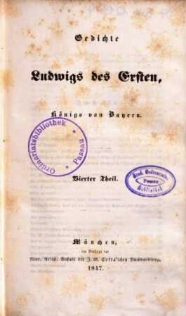 Gedichte des Königs Ludwig von Bayern. 4