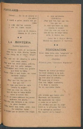 La montería : Tango-milonga