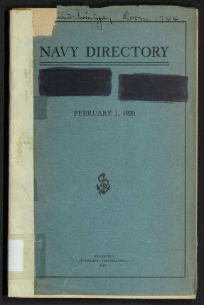 Navy Directory - Officers of the United States Navy, February 1, 1920.