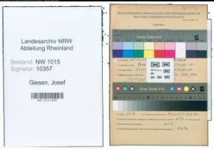 Entnazifizierung Josef Giesen , geb. 25.12.0000 (Bahnfahrer)