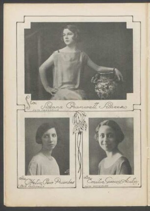 [Fotografías de] Sta. Susana Cranwell Suárez, Sta. Ofelia Cosío Puentes [y] Sta. Emilia García Acilu