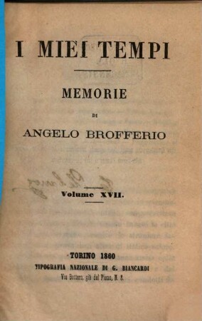 I miei tempi : Memorie, 17