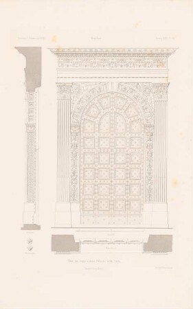 Stadtpalais, Gubbio: Details (aus: Atlas zur Zeitschrift für Bauwesen, hrsg. v. F. Endell, Jg. 31, 1881)