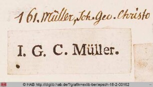 Exlibris des Johann Georg Christoph Müller