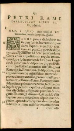 Petri Rami Dialecticae Liber II. de iudicio.